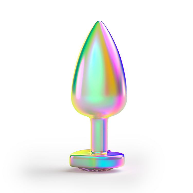 Zestaw metalowych analnych korków z kamieniami szlachetnymi Rainbow