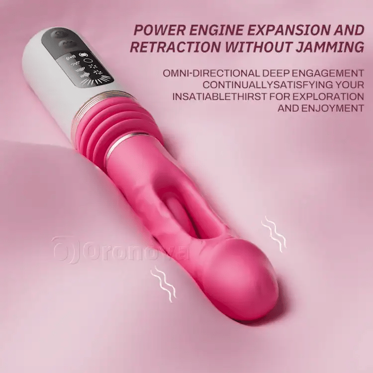 Wibrator dildo z funkcjami uderzania i wibracji