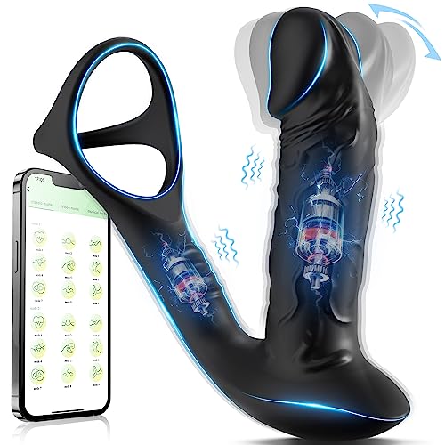 Wiggling Anal Dildo Massager - Wibracja i pierścień na penisa