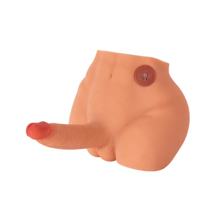 10.9LB Męski tors z realistycznym penisem z funkcją pchającą i wibrującą