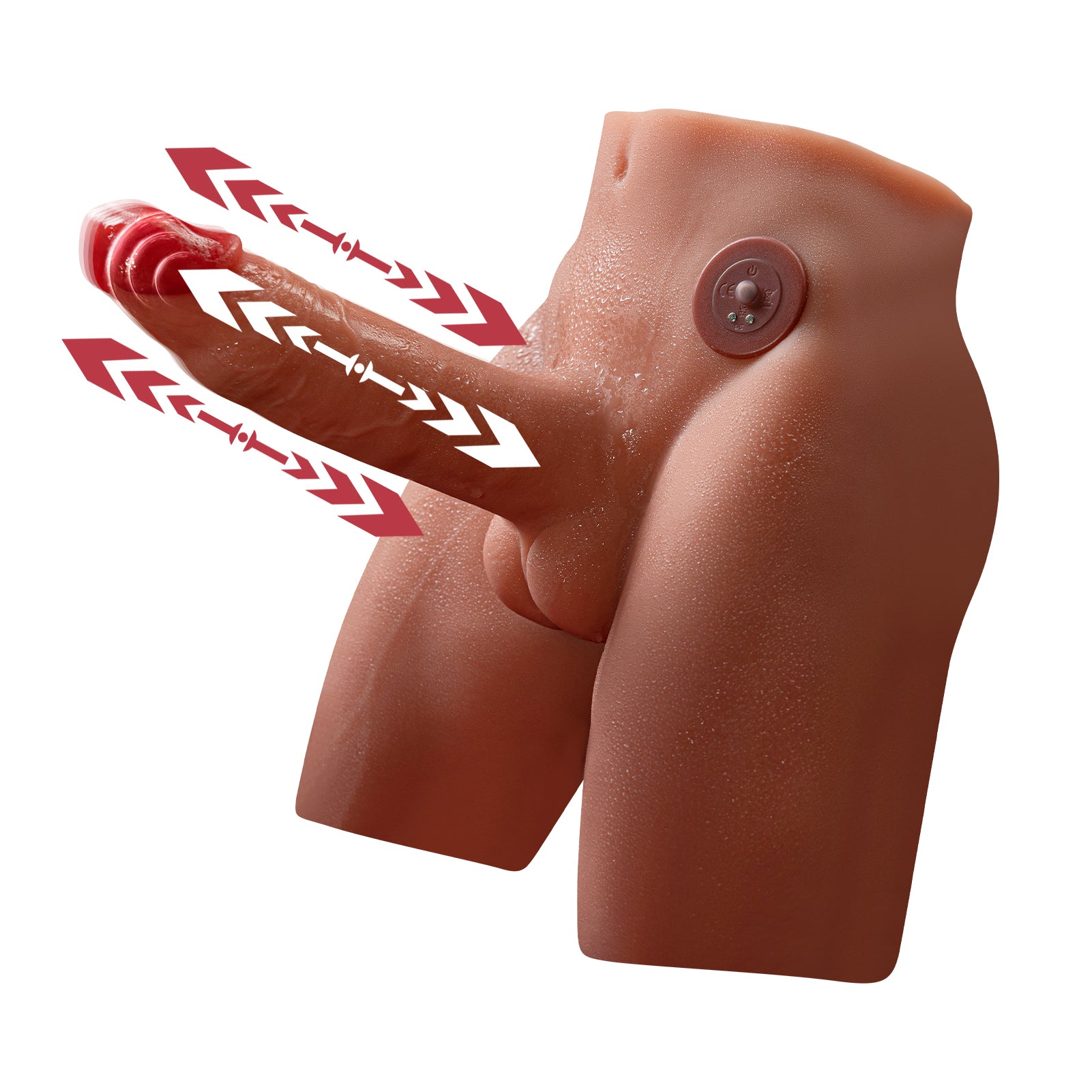 9 LB 6.7-calowy realistyczny męski tors z realistycznym dildo