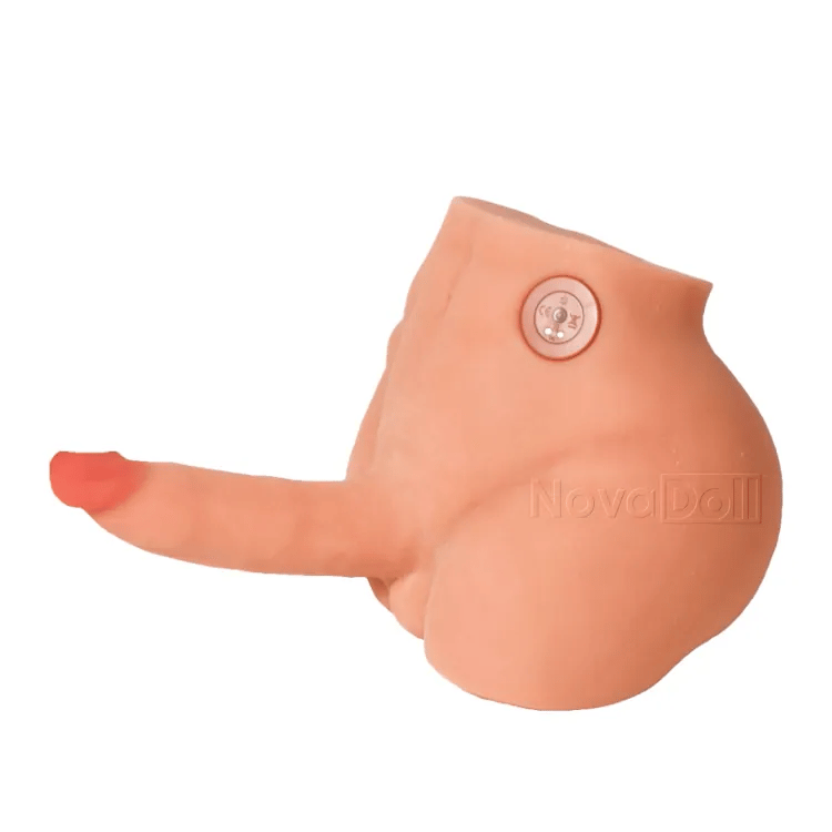 10.9LB Męski tors z realistycznym penisem z funkcją pchającą i wibrującą