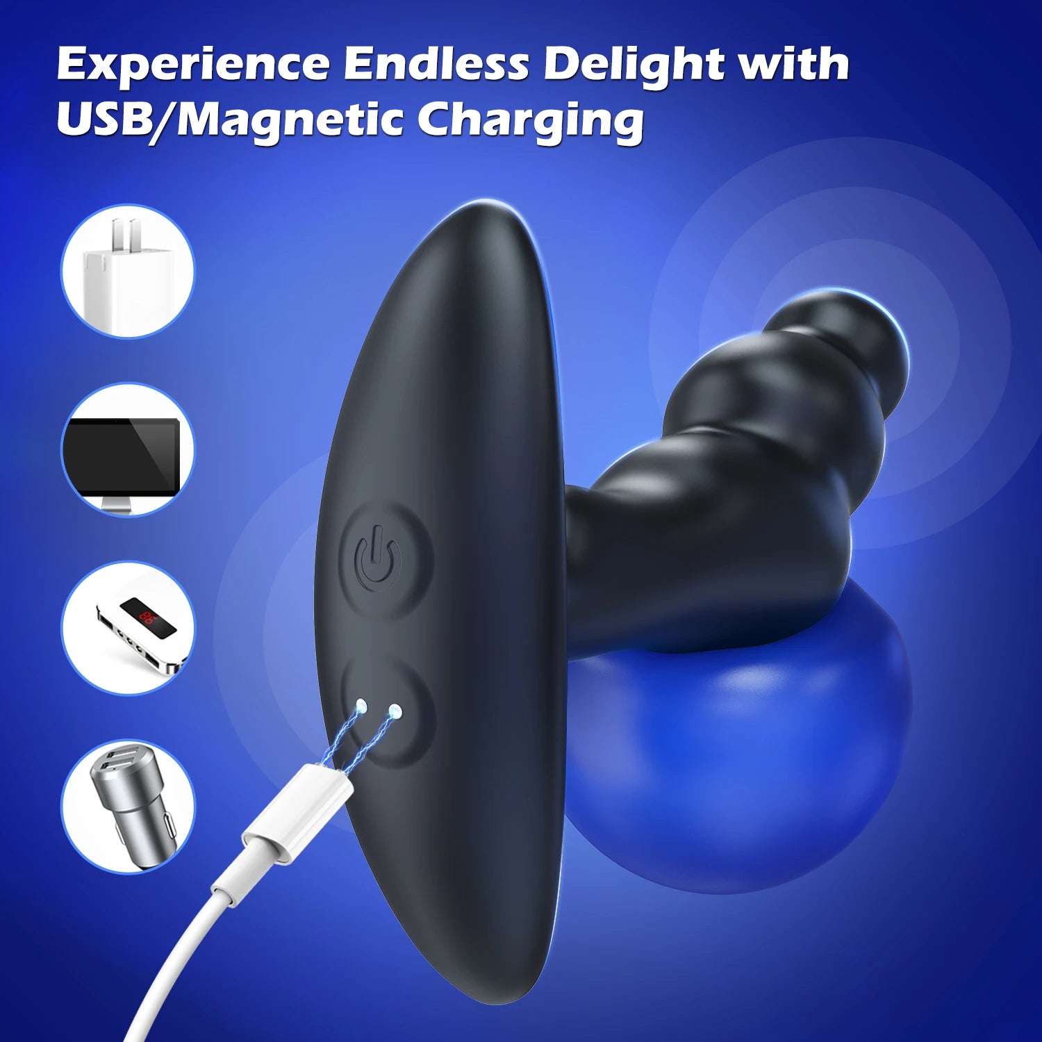 Masażer prostaty z silikonu i wibrator korek analny do stymulacji punktu G u mężczyzn