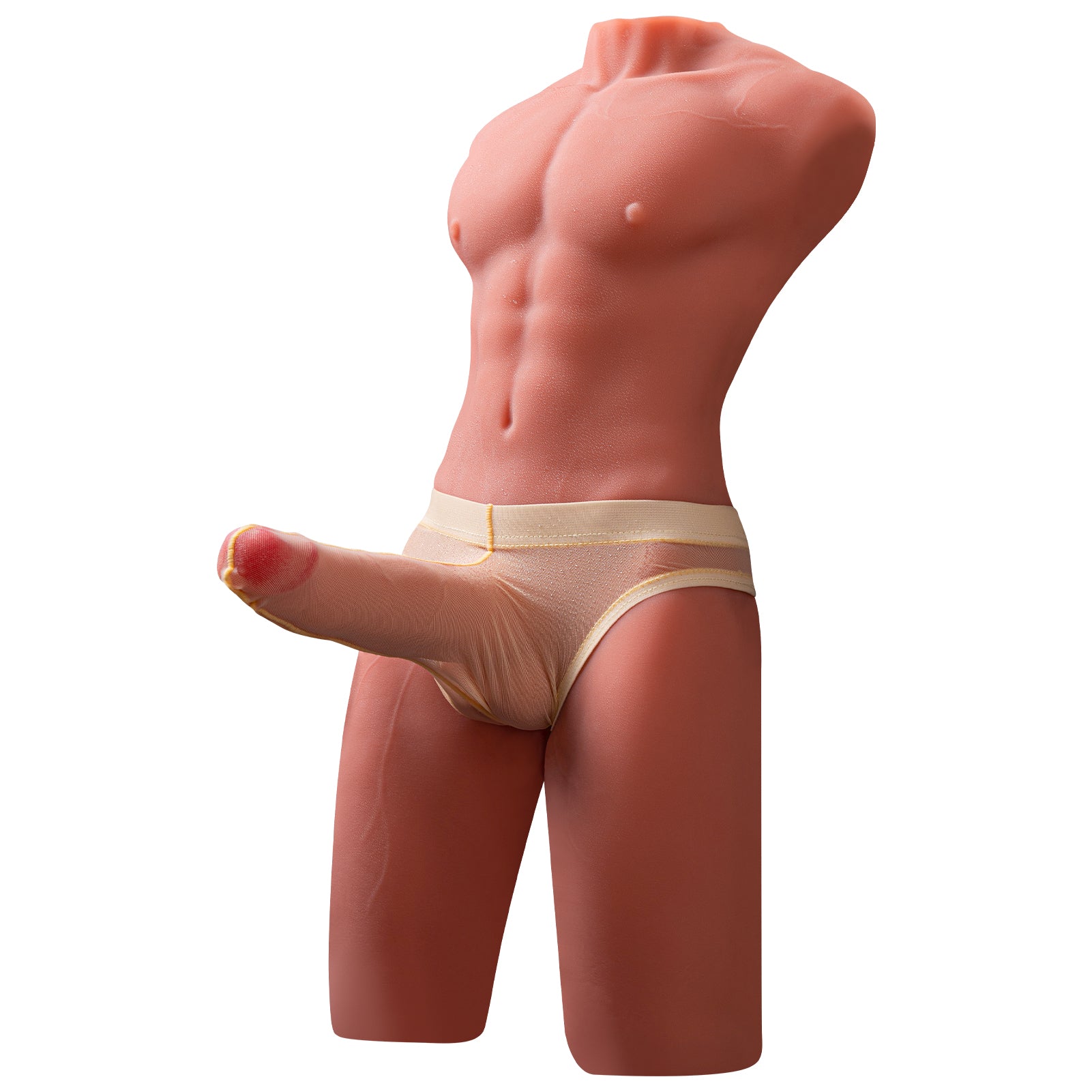 17.6 LB realistyczny 3D męski tors z 6.7-calowym symulowanym penisem