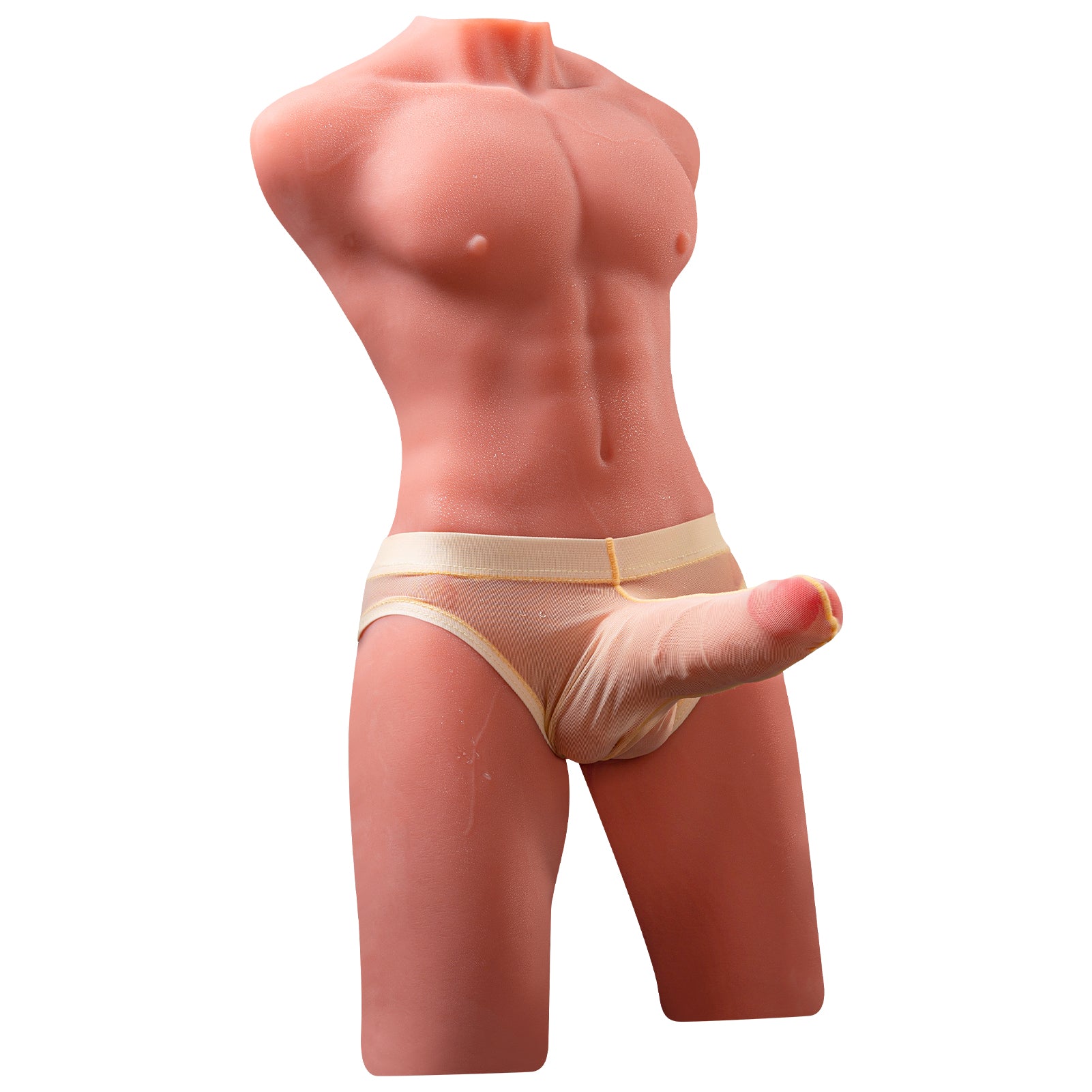 17.6 LB realistyczny 3D męski tors z 6.7-calowym symulowanym penisem