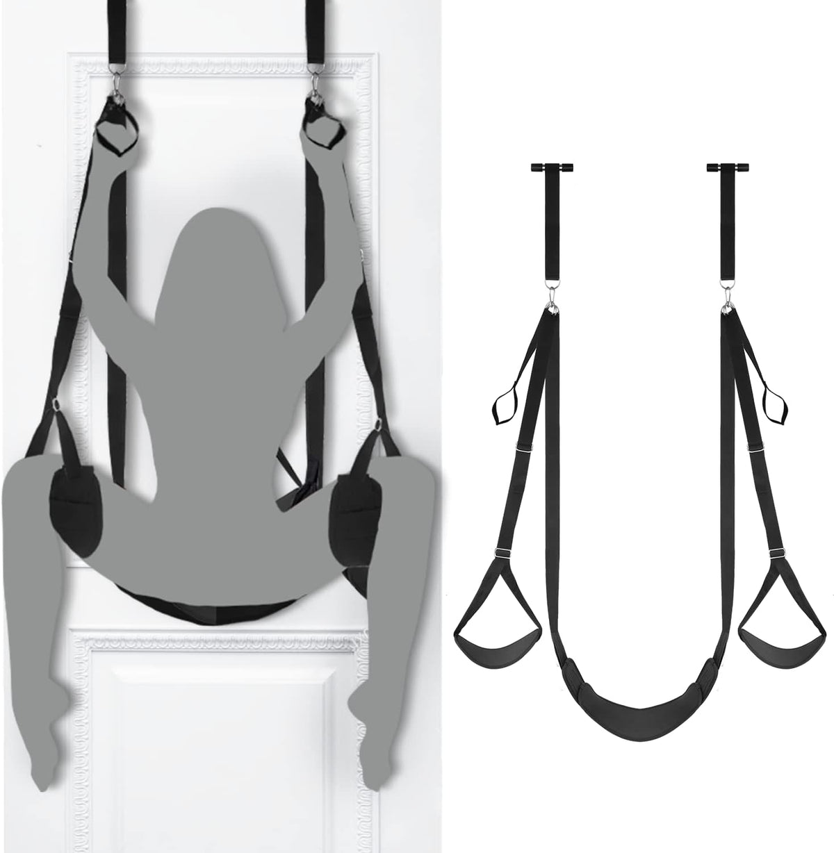 SEXY SLAVE Huśtawka drzwiowa z siedziskiem – personalizowany hamak do bondage dla par