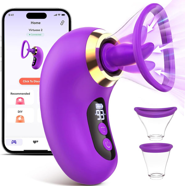 5-in-1 Rose Sucking Vibrator with LCD Display