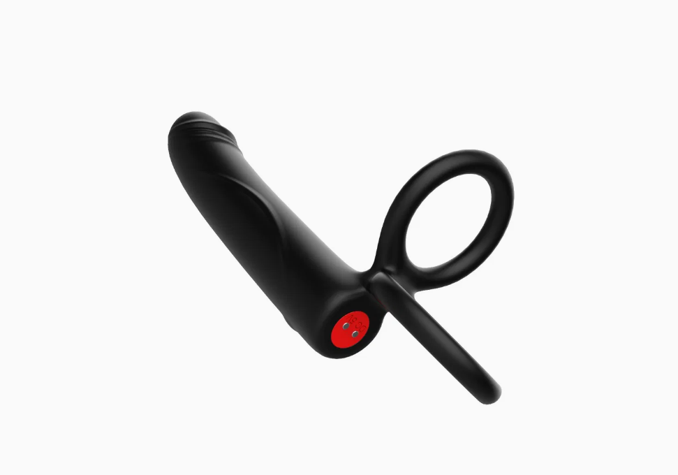 3-w-1 wibrujący pierścień z dildo – idealna zabawka erotyczna dla par