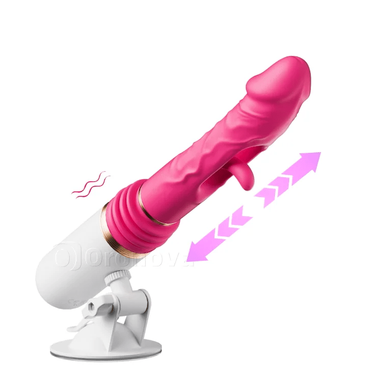 Wibrator dildo z funkcjami uderzania i wibracji