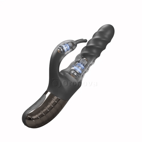 Thrusting 360 °& Rotating Vibrator – Dual Motor G-Spot & Clit Stimulator