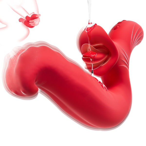 Wibrator z obracającym się językiem – 10 trybów do stymulacji łechtaczki i sutków