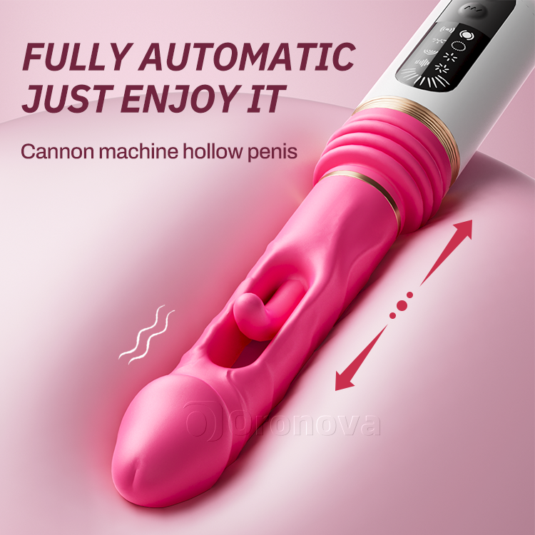 Wibrator dildo z funkcjami uderzania i wibracji