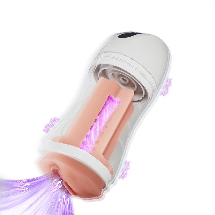 Męski automatyczny ssąco-wibrujący masturbator – 10 trybów stymulacji