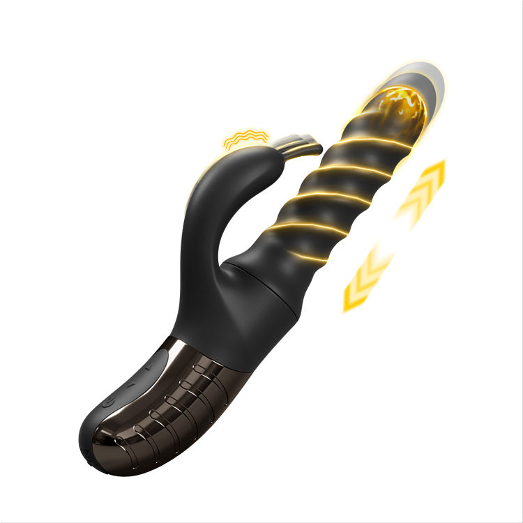 Wibrujący masażer z funkcją pchającą 360° i obrotową – podwójny silnik, stymulator punktu G i łechtaczki