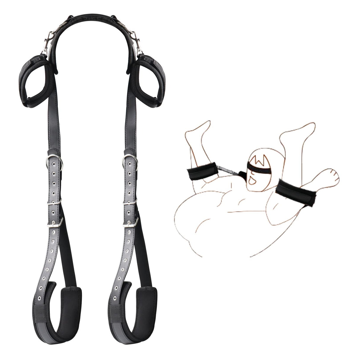 Regulowany zestaw do BDSM do zaawansowanej zabawy w bondage