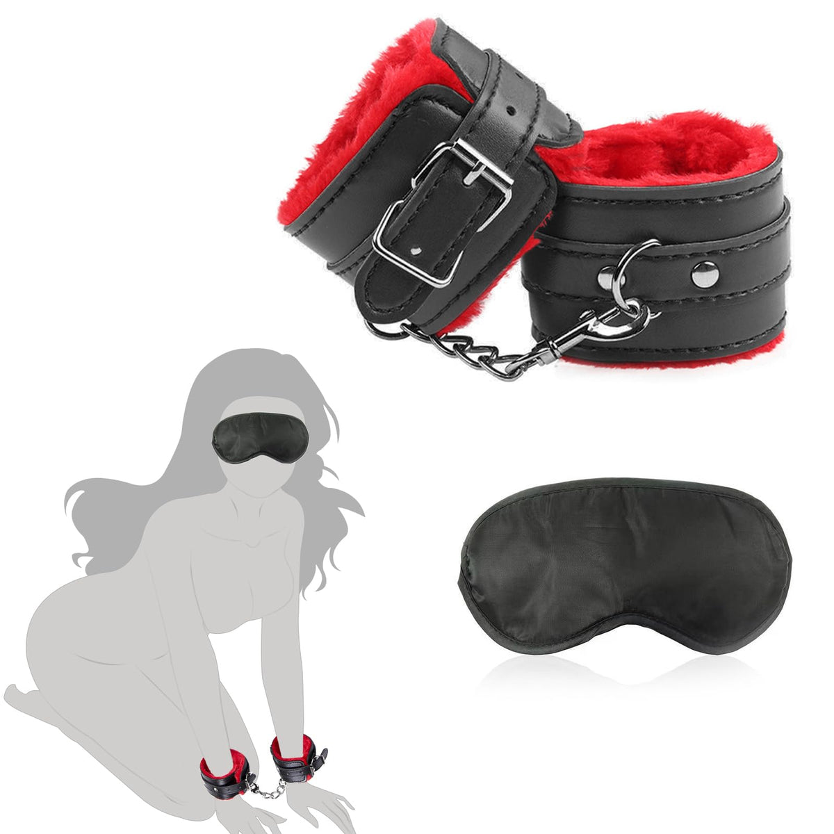 Intensywna zabawa w bondage z kajdankami i maską na oczy