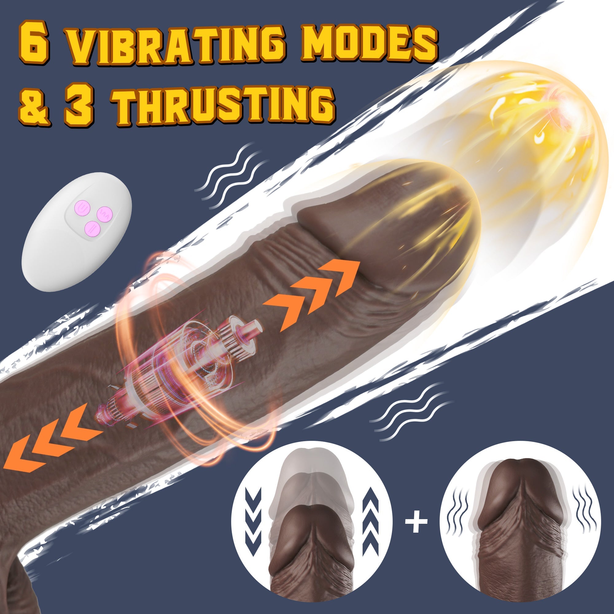 8 Inch 21cm realistyczny wibrujący dildo do maksymalnej przyjemności